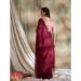 Picture of Magnificent Chiffon Fire Brick Saree