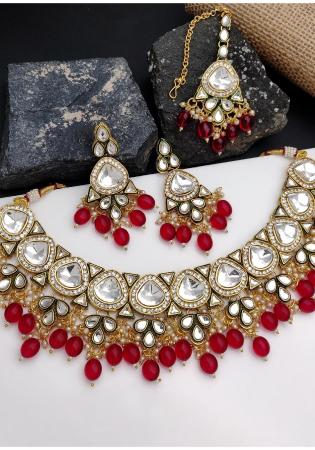 Picture of Nice Fire Brick Necklace Set