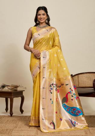Picture of Fascinating Cotton & Silk Khaki Saree