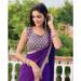 Picture of Comely Georgette Dark Slate Blue Saree