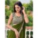 Picture of Statuesque Georgette Olive Drab Saree