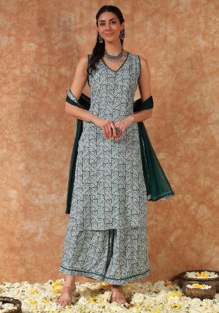 Picture of Marvelous Cotton Slate Grey Readymade Salwar Kameez