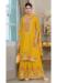 Picture of Chiffon Golden Rod Straight Cut Salwar Kameez
