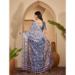 Picture of Graceful Linen Light Steel Blue Saree