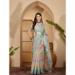 Picture of Fine Linen Dark Sea Green Saree