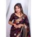 Picture of Classy Linen & Silk Brown Saree