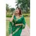 Picture of Radiant Linen & Silk Teal Saree