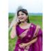 Picture of Charming Linen & Silk Purple Saree
