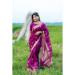 Picture of Charming Linen & Silk Purple Saree