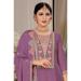 Picture of Wonderful Chiffon Purple Straight Cut Salwar Kameez