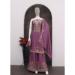 Picture of Wonderful Chiffon Purple Straight Cut Salwar Kameez