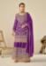 Picture of Sublime Chiffon Purple Straight Cut Salwar Kameez