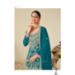 Picture of Exquisite Chiffon Teal Straight Cut Salwar Kameez