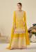 Picture of Chiffon Golden Rod Straight Cut Salwar Kameez