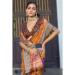 Picture of Lovely Silk Golden Rod Saree
