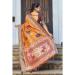 Picture of Lovely Silk Golden Rod Saree