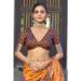 Picture of Lovely Silk Golden Rod Saree