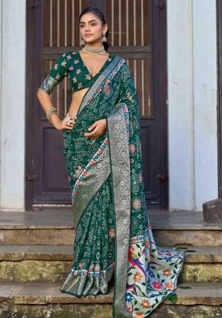 Picture of Enticing Silk Sea Green Saree