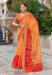 Picture of Ravishing Linen & Silk Orange Red Saree