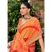 Picture of Ravishing Linen & Silk Orange Red Saree
