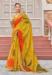Picture of Superb Linen & Silk Golden Rod Saree