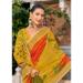 Picture of Superb Linen & Silk Golden Rod Saree