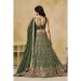 Picture of Georgette Dark Olive Green Straight Cut Salwar Kameez