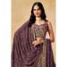 Picture of Stunning Georgette Purple Straight Cut Salwar Kameez