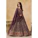 Picture of Stunning Georgette Purple Straight Cut Salwar Kameez