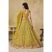 Picture of Georgette Dark Golden Rod Straight Cut Salwar Kameez