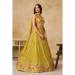 Picture of Georgette Dark Golden Rod Straight Cut Salwar Kameez
