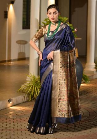 Picture of Sublime Silk Dark Slate Grey Saree