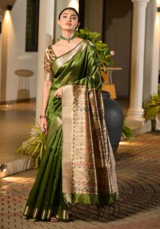 Picture of Marvelous Silk Saddle Brown Saree