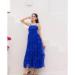 Picture of Elegant Georgette Dark Blue Readymade Gown