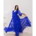 Picture of Charming Georgette Dark Blue Readymade Gown