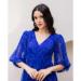 Picture of Charming Georgette Dark Blue Readymade Gown