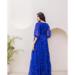 Picture of Charming Georgette Dark Blue Readymade Gown