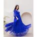 Picture of Charming Georgette Dark Blue Readymade Gown
