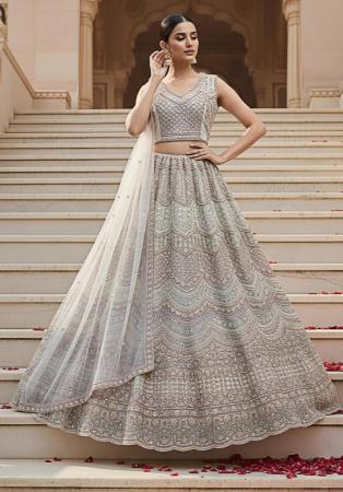 Picture of Elegant Net Off White Lehenga Choli