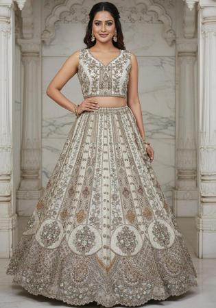 Picture of Admirable Organza Off White Lehenga Choli
