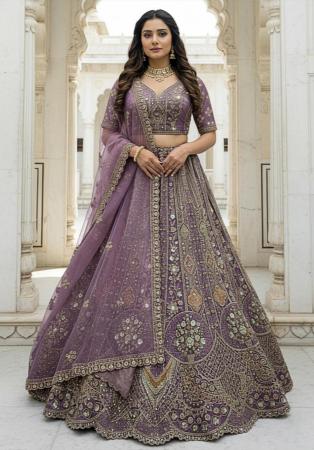 Picture of Stunning Organza Grey Lehenga Choli