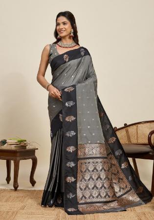 Picture of Wonderful Silk Grey Saree