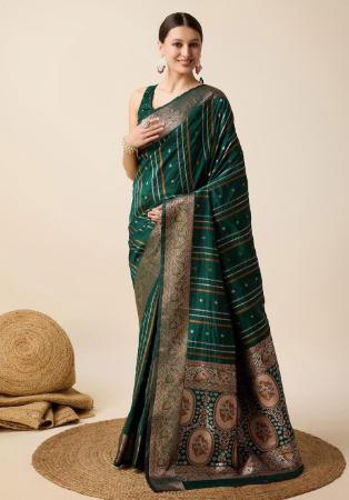 Picture of Amazing Silk Sea Green Saree