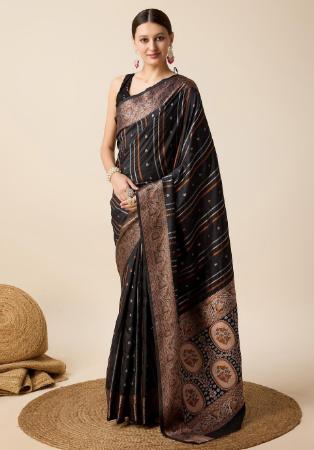 Picture of Ravishing Silk Black Saree