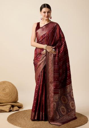 Picture of Appealing Silk Maroon Saree