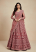 Picture of Sightly Net & Silk Pink Lehenga Choli