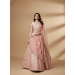 Picture of Fascinating Net & Silk Rosy Brown Lehenga Choli