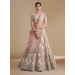 Picture of Stunning Net & Silk Off White Lehenga Choli