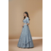 Picture of Pleasing Net & Silk Light Slate Grey Lehenga Choli