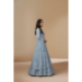 Picture of Pleasing Net & Silk Light Slate Grey Lehenga Choli